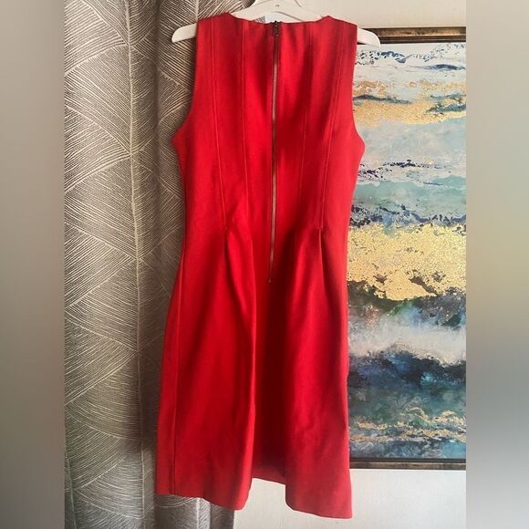 J crew red dress without sleeves and skirt with wide pleats size 6 - Picture 5 of 13